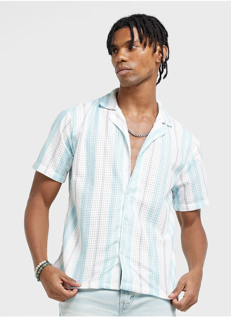 سفنتي فايف Causal Half Sleeve Shirt