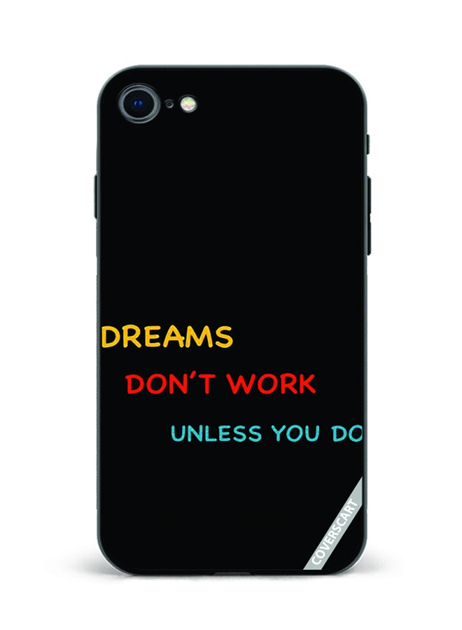 Protective Case Cover For Apple iPhone SE 2022 Caption Design Black