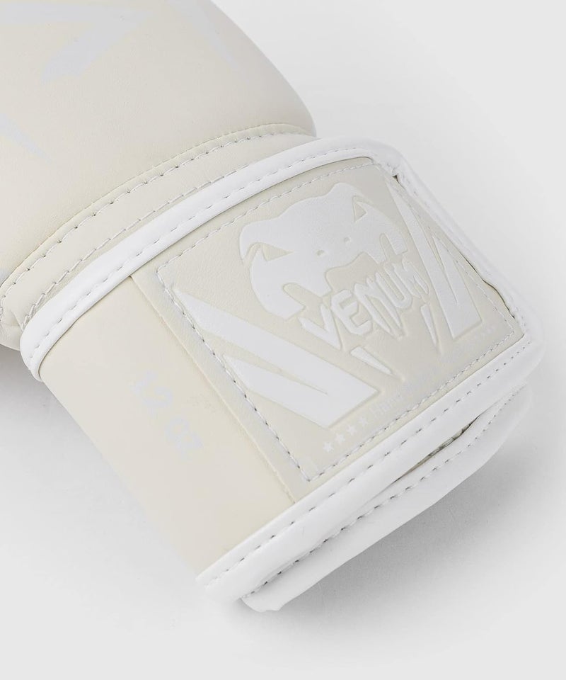 Venum Elite Adults Boxing Gloves - White/Off-White - 12 oz - Image 4