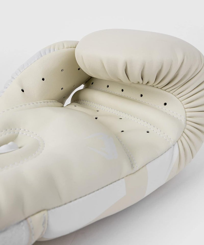Venum Elite Adults Boxing Gloves - White/Off-White - 12 oz - Image 5