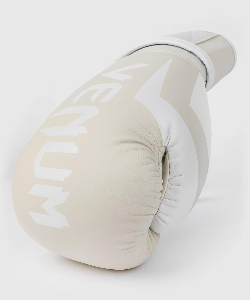 Venum Elite Adults Boxing Gloves - White/Off-White - 12 oz - Image 3