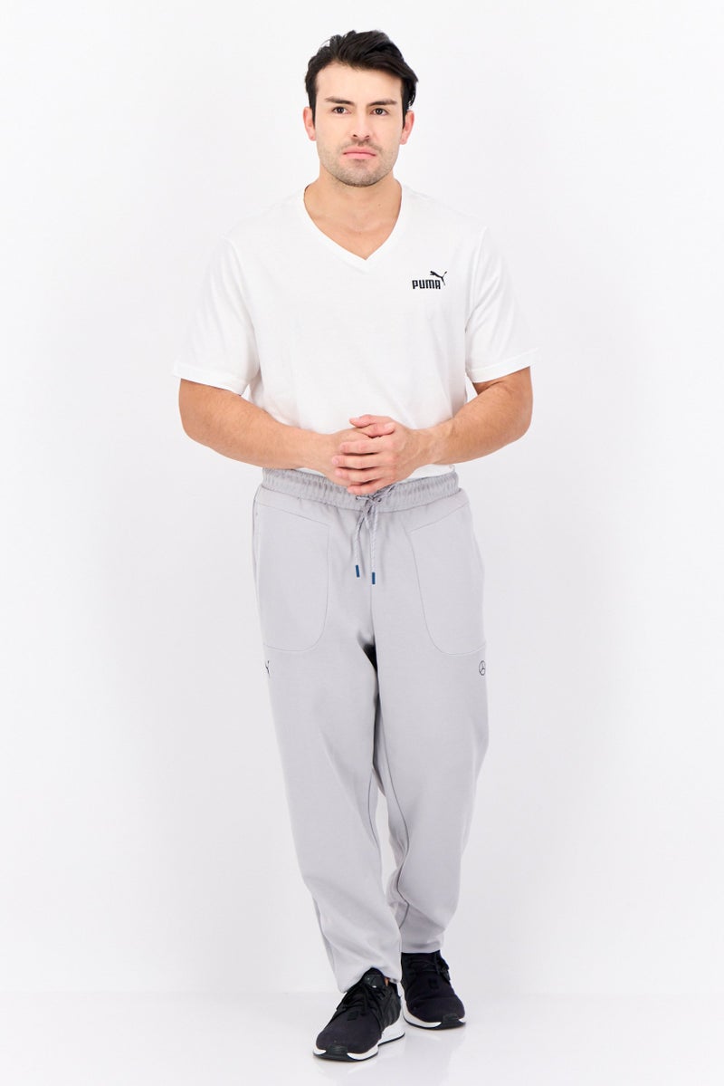 PUMA بنطلون رياضي خارجي للرجال من بومة x مرسيدس AMG، فضي - Image 3