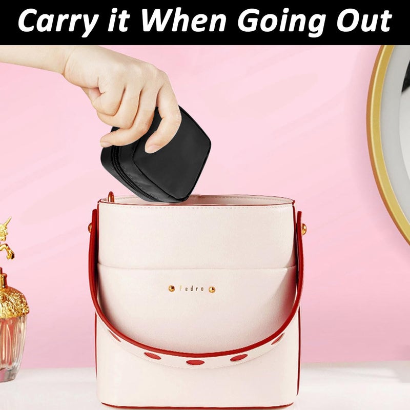 May Create MAYCREATE Nylon Mini Lipstick Pouch, Small Makeup Pouch, 3.9''x3.9'' Pouches for Women, Zipper Coin Purse Pouch, Waterproof Oxford Travel Makeup Bag Organizer with Handstrap - Image 4