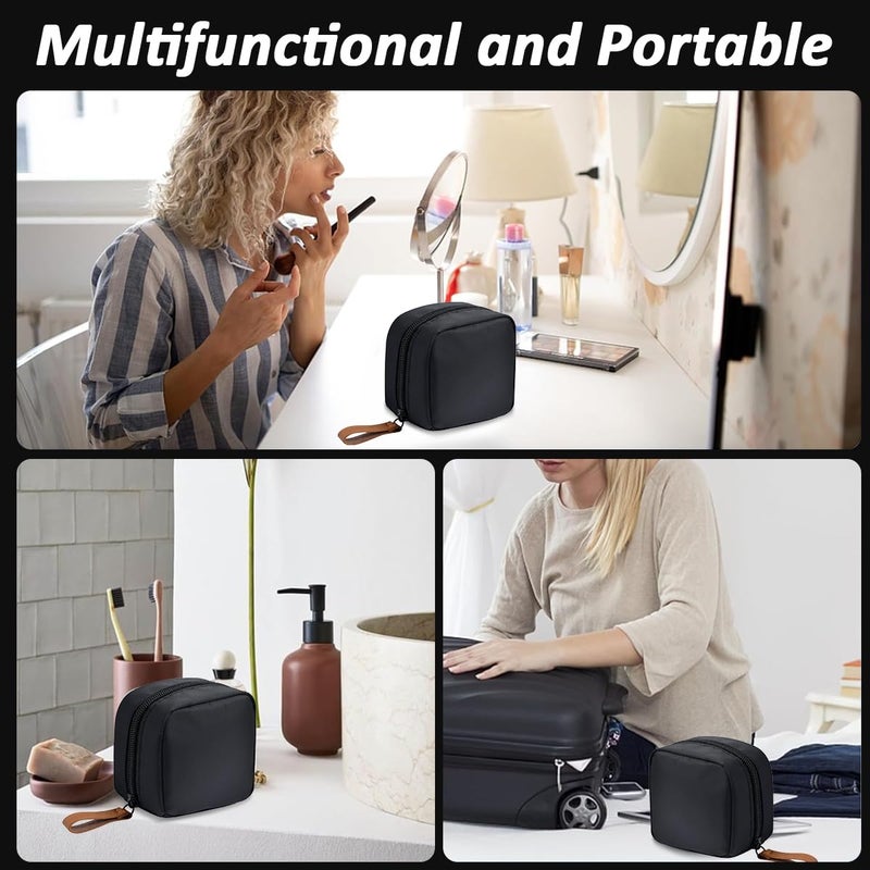 May Create MAYCREATE Nylon Mini Lipstick Pouch, Small Makeup Pouch, 3.9''x3.9'' Pouches for Women, Zipper Coin Purse Pouch, Waterproof Oxford Travel Makeup Bag Organizer with Handstrap - Image 5