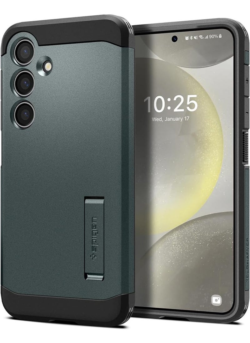 Spigen Tough Armor for Samsung Galaxy S24 case cover with Extreme Impact Foam - Abyss Green  - Image 1