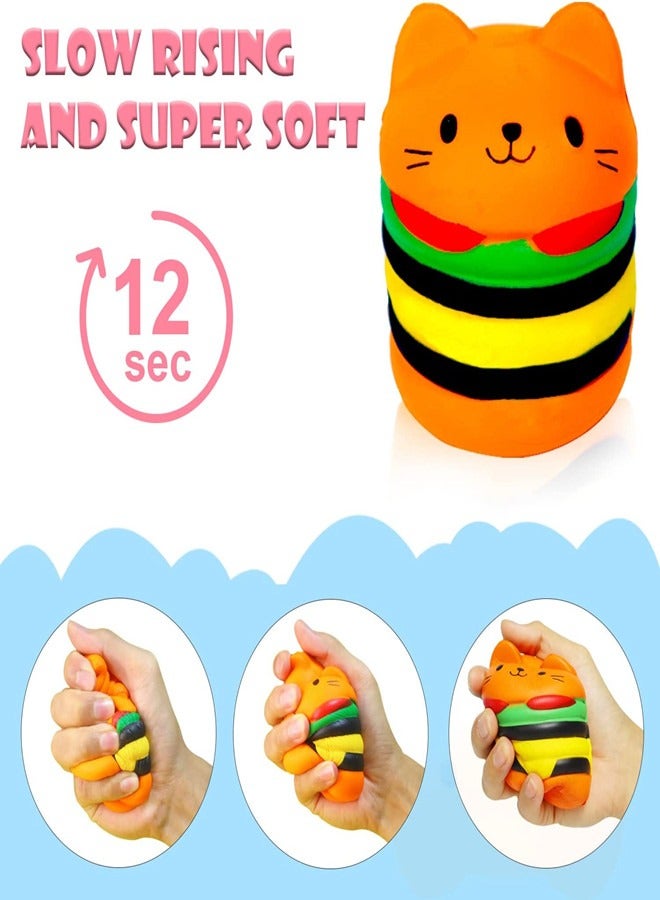Osowake 7 pcs Slow Rising squishies Squishy Toys Jumbo squishies, Hamburger Popcorn Cake Ice Cream Pizza Kawaii Squishy Toys or Stress Relief Squeeze Toys Party Favors for Kids Adults Decorative Props（Random colors） - Image 3