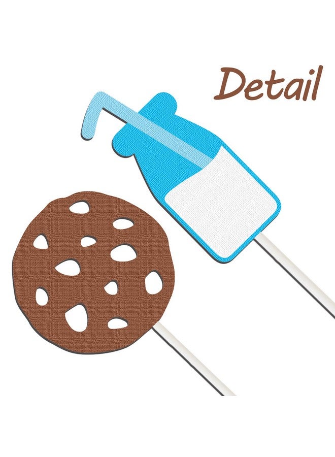 umoni One Cookie Cupcake Toppers 48PCS Milk and Cookies First Birthday Decorations Sweet Cookies Milk Party Cupcake Picks Cookies One Cake Decorations for 1st Birthday Baby Shower Supplies - Image 4