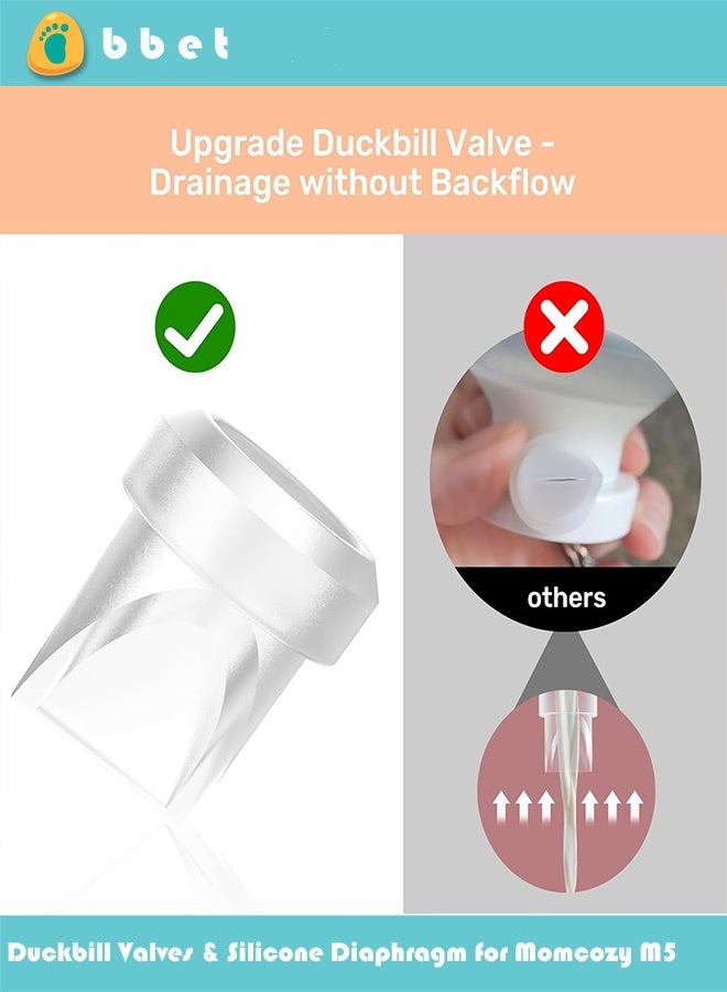 bbet 3pcs Duckbill Valves & pcs Silicone Diaphragm for Momcozy M5, Wearable Breastpump, Breast Pump Replacement Parts, Breastfeeding Essential Accessories - Image 4