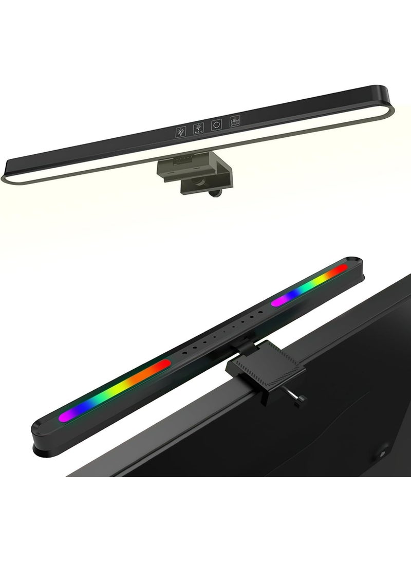 Monitor Light Bar, USB LED Task Lamp for Curved/Flat Screens, Eye-Care Dimmable Desk Lamp with Touch Control, No Glare Reading Light for Home Office - Image 1