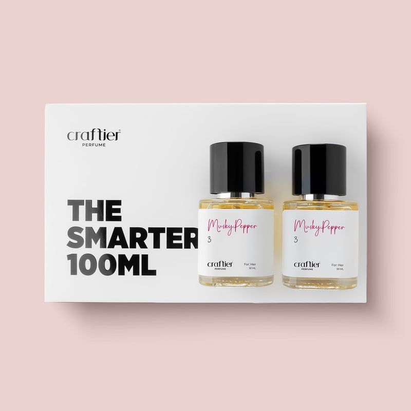 Craftier Perfume MUSKY PEPPER - Inspired of-212 SEXY, Eau De Parfum For Women - SMART 100 (2 x 50ml) - Image 1