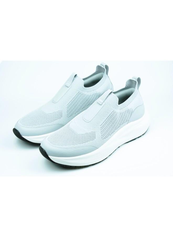 barjeel uno 008-3757 Barjeel Uno Mens Casual Slip in Shoes 689-004 Light Grey - Image 1