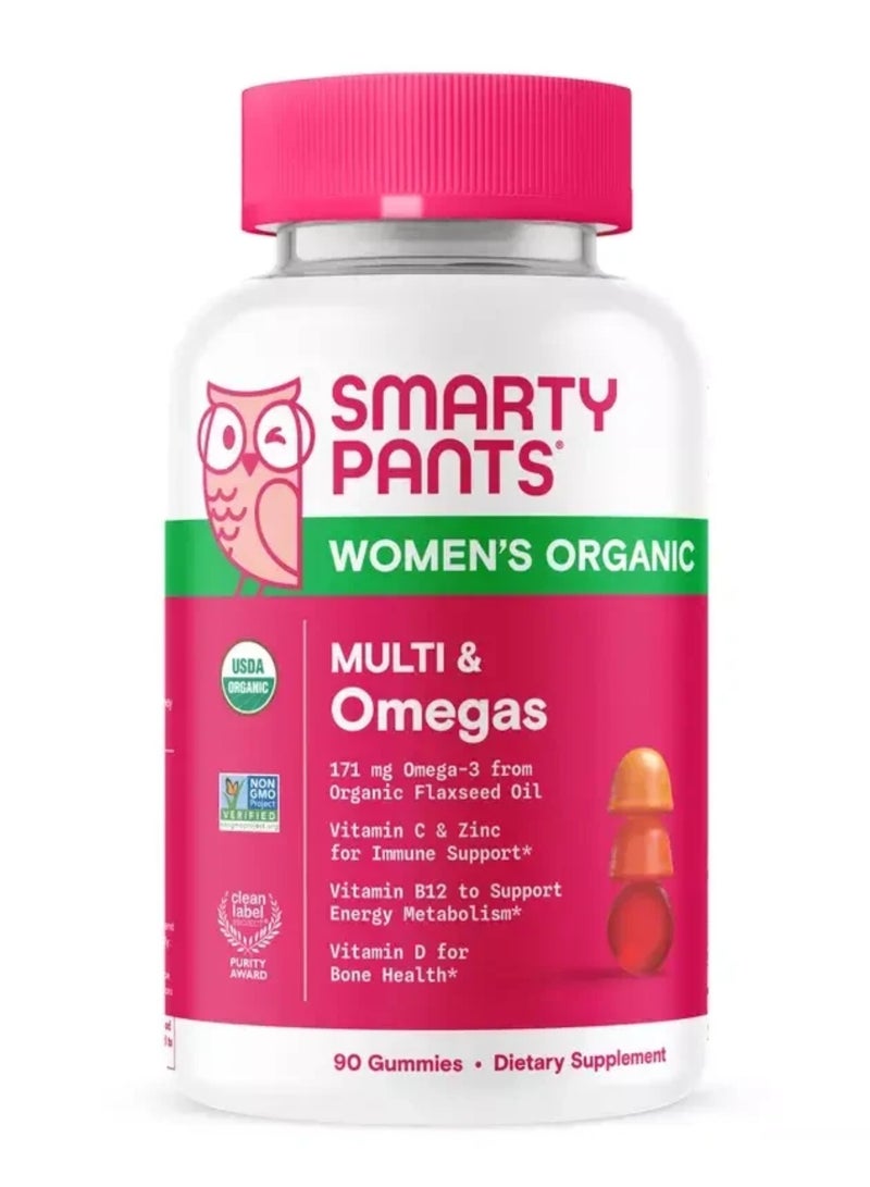 SmartyPants Organic Women's Multi & Omegas, 90 Gummies - Image 1