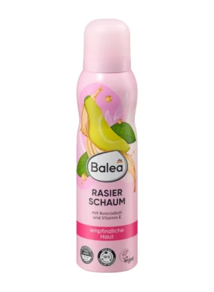 Balea Women's Shaving Foam, German Formula, Shaving Gel/Foam for Sensitive Skin with Vitamins, Silk Protein, and Avocado Oil. Deeply Moisturizes and Prevents Irritation. Suitable for All Skin Types. - Image 1
