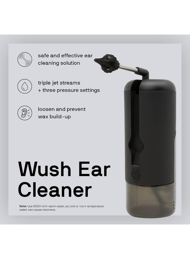 Black Wolf Wush Pro - The Original Deluxe Water Powered Ear Cleaner With 6 Reusable Replacement Tips - Safe & Effective For Ear Wax Buildup - Electric Ear Wax Removal Kit - Image 2