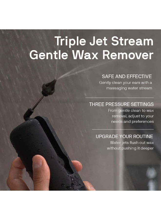 Black Wolf Wush Pro - The Original Deluxe Water Powered Ear Cleaner With 6 Reusable Replacement Tips - Safe & Effective For Ear Wax Buildup - Electric Ear Wax Removal Kit - Image 3