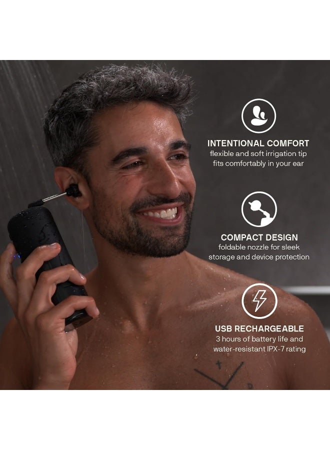 Black Wolf Wush Pro - The Original Deluxe Water Powered Ear Cleaner With 6 Reusable Replacement Tips - Safe & Effective For Ear Wax Buildup - Electric Ear Wax Removal Kit - Image 4