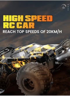 هارفستوي شاحنة RC بمقياس 1:14، سيارة سباق بتحكم عن بعد بتردد 2.4 جيجا هرتز، مركبة رباعية العجلات، سريعة 30 كم/ساعة، مركبة تسلق على الطرق الوعرة، مركبة RC للتسلق على الصخور، سيارة سباق بتحكم عن بعد (أصفر)  - Image 2