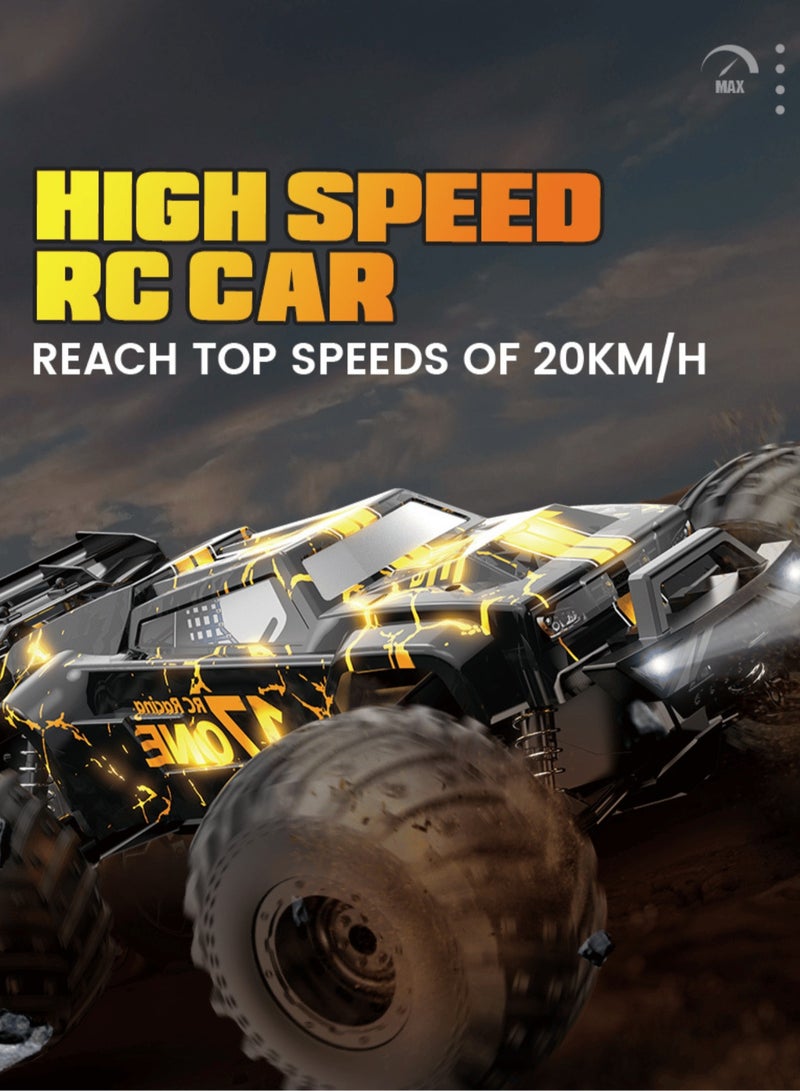 Harvestoy 1:14 Scale  RC Truck 2.4G Full Proportional Remote Control Car Hobby Grade Racing Car ATV 4 Wheeler Fast 30KM/H All Terrain Off-Road Climbing RC Vehicle Rock Crawler Hobby Grade Racing Car (Blue) - Image 2