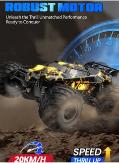 هارفستوي شاحنة RC بمقياس 1:14، سيارة سباق بتحكم عن بعد بتردد 2.4 جيجا هرتز، مركبة رباعية العجلات، سريعة 30 كم/ساعة، مركبة تسلق على الطرق الوعرة، مركبة RC للتسلق على الصخور، سيارة سباق بتحكم عن بعد (أصفر)  - Image 4