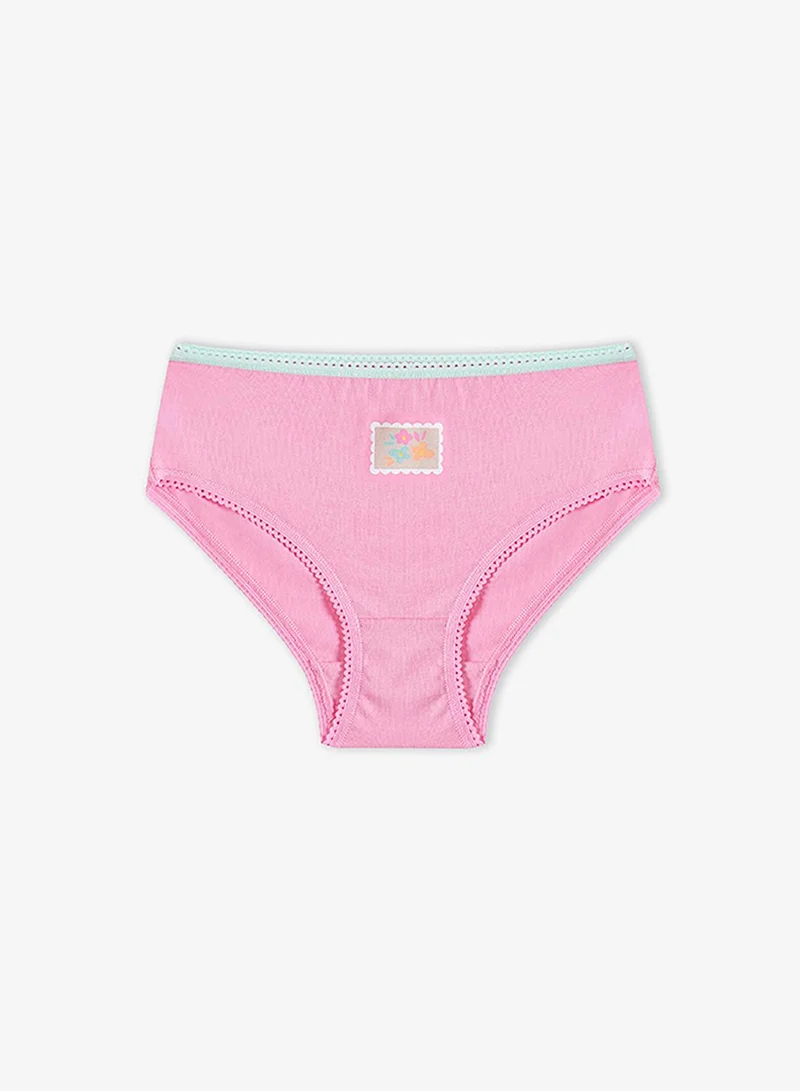 Penti Girls' Popflower 5-pack Cotton Brief - Pink