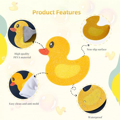 Nodirz 20 PCS Non Slip Bathtub Stickers, Cute Duck Creature Shower Stickers for Kids, Bathtub Non Slip and Adhesive Decals Scraper for Safety Bathroom Tubs, Shower Floor, Stairs - Image 5