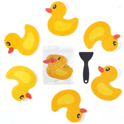 Nodirz 20 PCS Non Slip Bathtub Stickers, Cute Duck Creature Shower Stickers for Kids, Bathtub Non Slip and Adhesive Decals Scraper for Safety Bathroom Tubs, Shower Floor, Stairs - Image 1