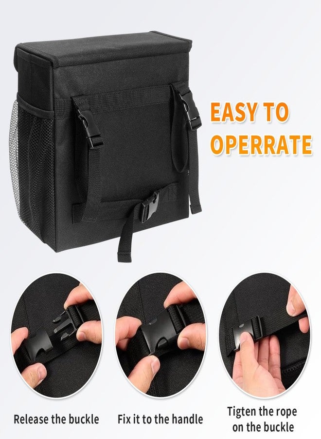 Jenlan Mobility Scooter Bag for Wheelchairs & Rollators - 13x5.9x10.2inch Storage Organizer Pouch with Laptop Pocket, Cup Holders | Waterproof Scooter Basket for Essentials, Phones, Accessories - Image 5