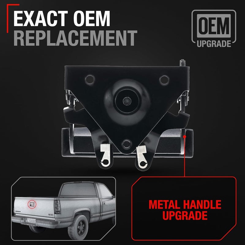 T1A Tailgate Handle Assembly - Compatible with 1988-1999 Chevrolet C1500, K1500, C2500, C3500, K2500, K3500, 91-02; 88-99 GMC C1500, K1500, C2500, C3500, K2500, K3500 - Textured, OEM 15991785 - Image 2