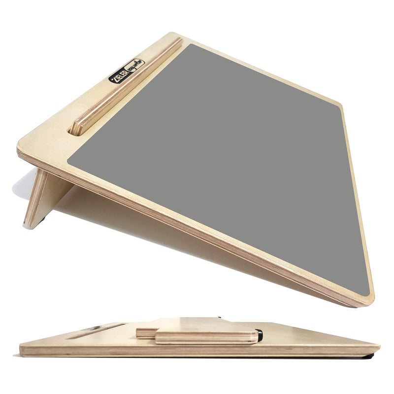 Zieler Ergonomic A3 Writing Slope with GRIP MAT for Better Writing Posture & Comfort Easywriter. Lacquered Wood with 20Â° Angle. Suitable for Children & Adults. Space Saving Design - Image 1