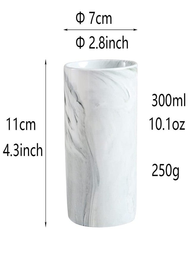 RabyLeo Marble ceramic mug, creative toothbrush holder, simple drinking cup. (Grey) - Image 2