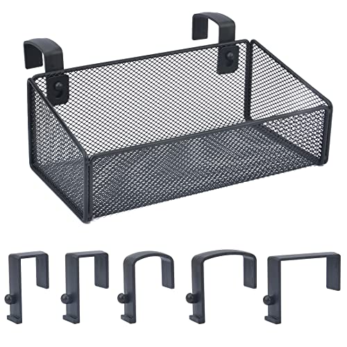 MATIMASU Bedside Caddy Hanging Storage Basket Beside Shelf Metal Organizer for Collage Dorm Bunk Bed,Hospital Bed,Baby Bed - Bedroom Essentials for Magazine,Remote Control,Phone,Drinks (Black) - Image 4