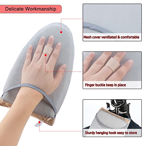 CINPIUK Garment Steamer Ironing Gloves Anti Steam Glove Heat Resistant Garment Steamer Mitt, Garment Steam Accessories for Clothes，Blue - Image 2