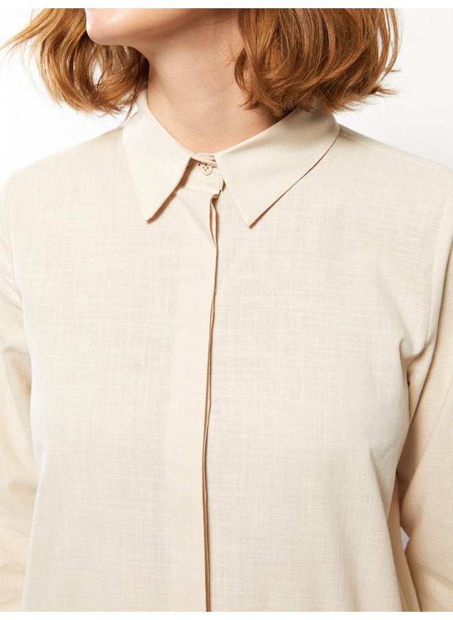 LC WAIKIKI - Shirt Collar Straight Long Sleeve Women's Tunic - Image 1