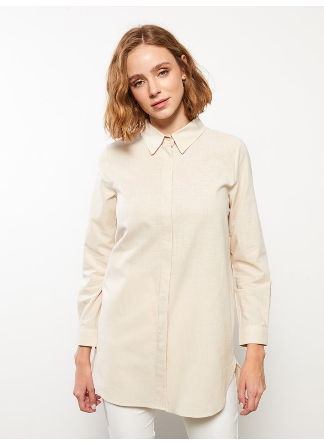 LC WAIKIKI - Shirt Collar Straight Long Sleeve Women's Tunic - Image 1