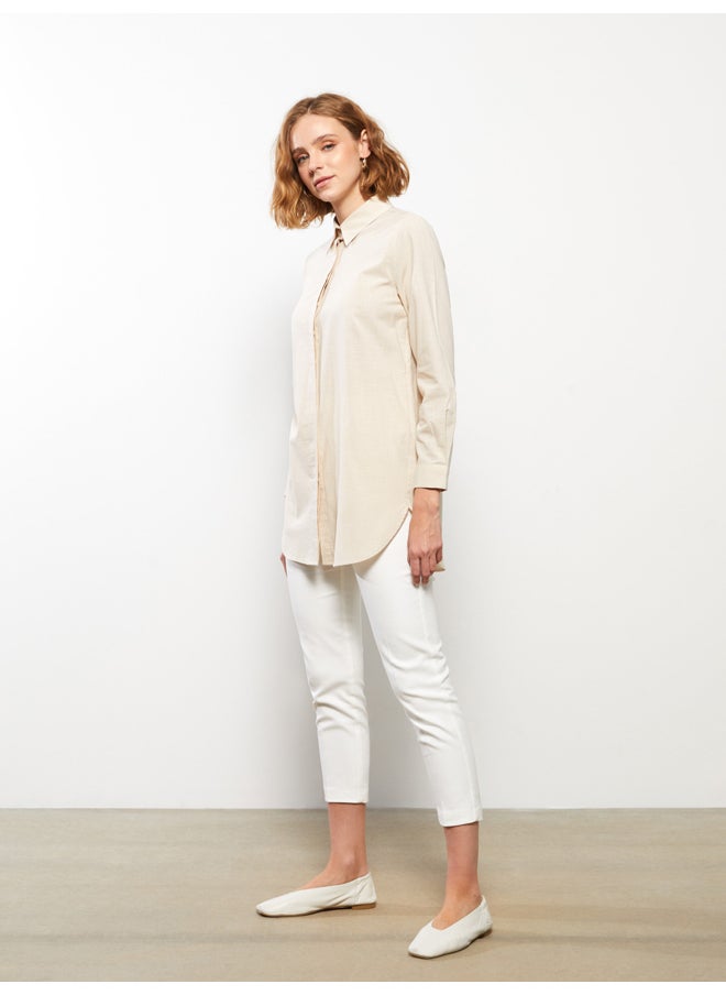 LC WAIKIKI - Shirt Collar Straight Long Sleeve Women's Tunic - Image 1