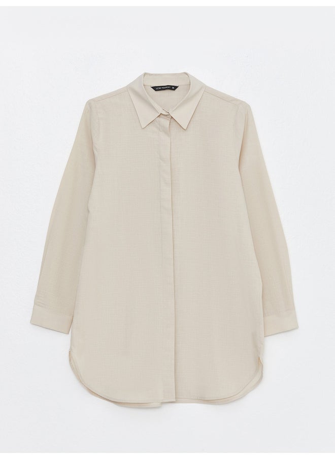 LC WAIKIKI - Shirt Collar Straight Long Sleeve Women's Tunic - Image 1