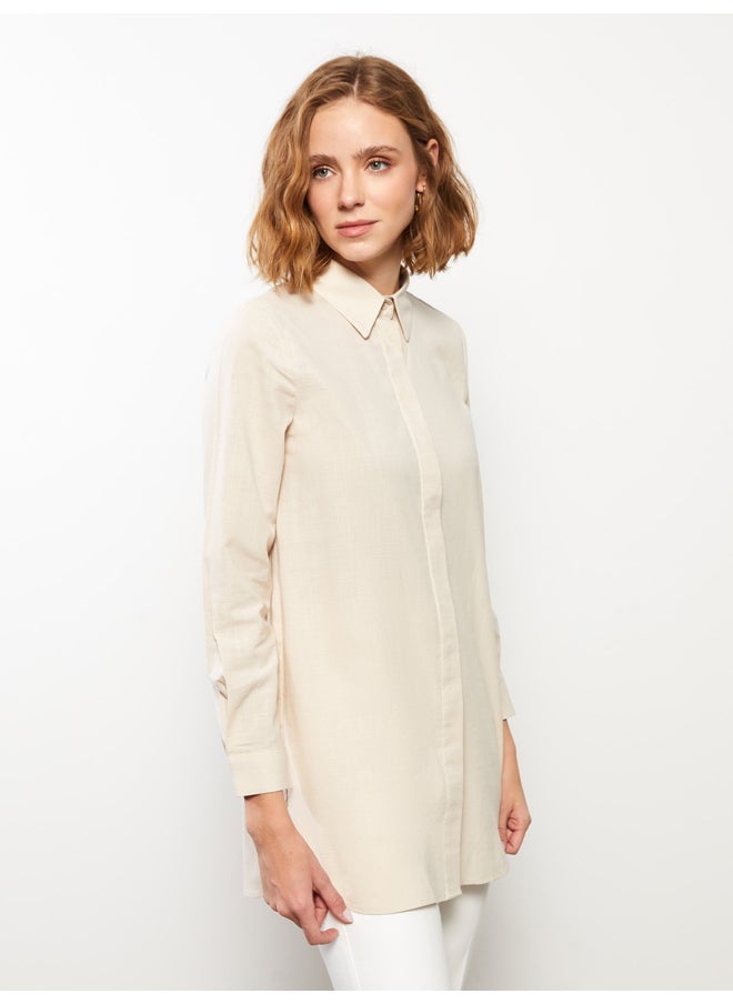 LC WAIKIKI - Shirt Collar Straight Long Sleeve Women's Tunic - Image 1