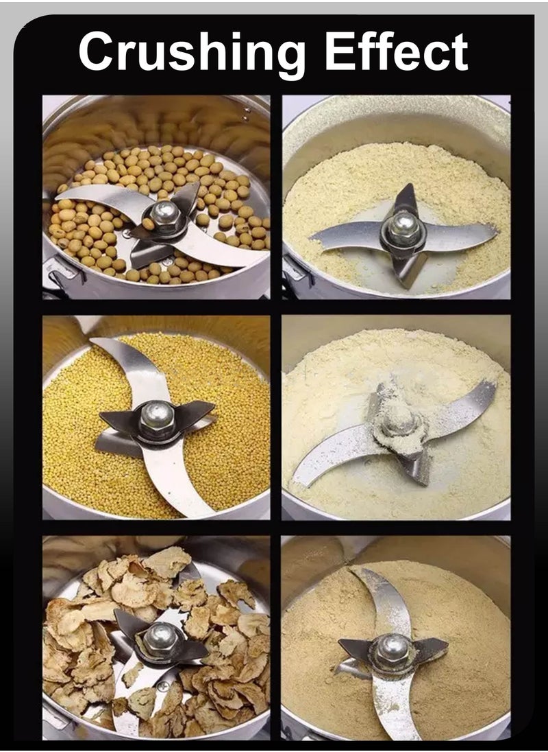 DBLEW 150 Grams Electric Grain Mill Powder Cereal Spice Superfine Dry Grinder Herb Flour Crusher Commercial Coffee Pulveriser Grain Household Portable Grinding Machine  - Image 3