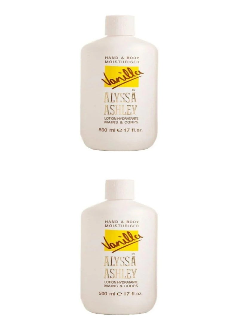 أليسا أشلي لوشن اليدين والجسم برائحة المسك الأبيض من أليسا آشلي، 2*500 مل (عبوة من قطعتين) - Image 1