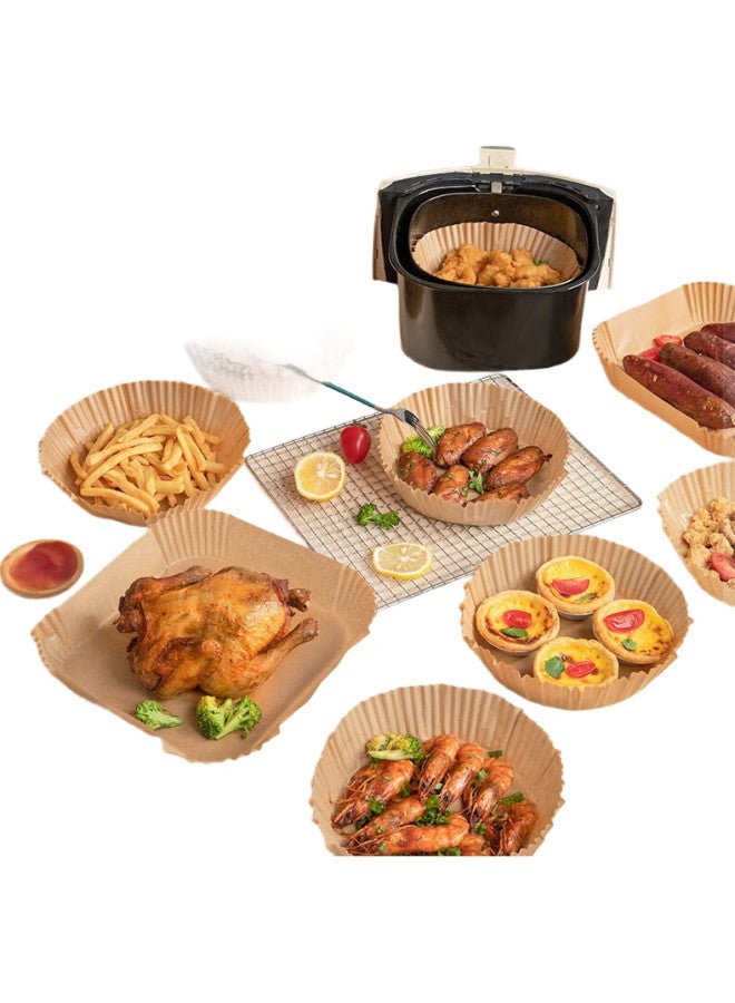 Temeiju Air Fryer Paper Trays, Square 5L, Baking Pans, Aluminum Foil Trays, Silicone Paper Liners, 50 Pieces * 20Cm - Image 2