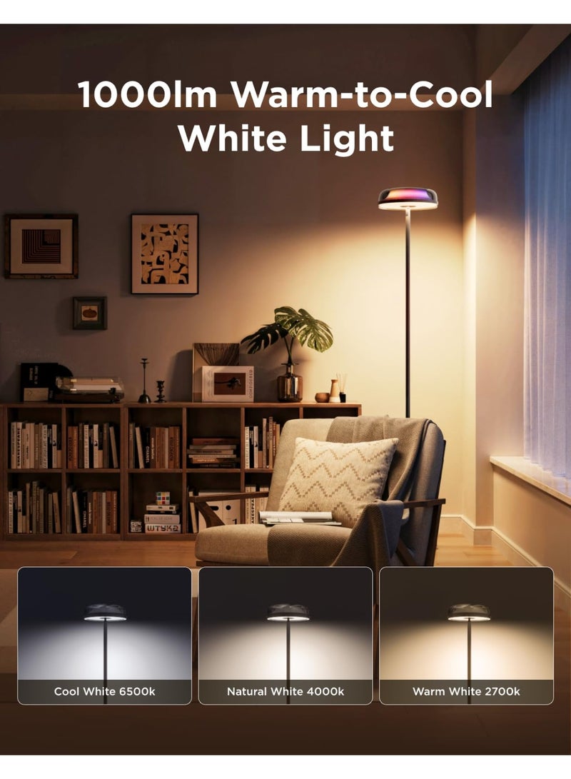 GoveeUplighter Floor Lamps Tri-Zone Independent, RGBIC Warm&Cold White Ripple Lighting Lamp Works with Matter and Alexa, 80+Scene Modes - Image 4