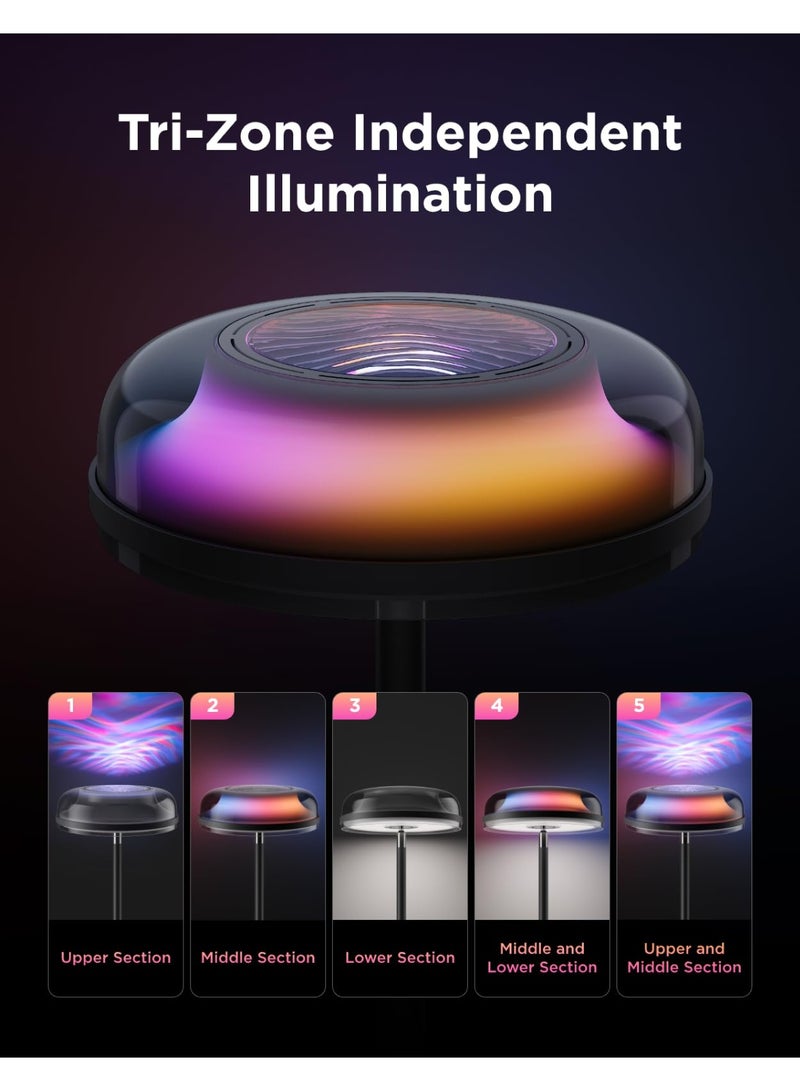 GoveeUplighter Floor Lamps Tri-Zone Independent, RGBIC Warm&Cold White Ripple Lighting Lamp Works with Matter and Alexa, 80+Scene Modes - Image 5