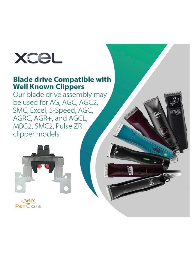 إكسيل ذراع محرك شفرة مشحمة من XCEL بديلة لماكينة قص شعر الحيوانات الأليفة - عبوة من 3 قطع - Image 2