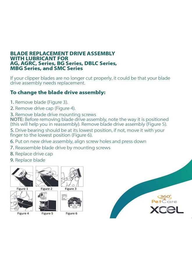 إكسيل ذراع محرك شفرة مشحمة من XCEL بديلة لماكينة قص شعر الحيوانات الأليفة - عبوة من 3 قطع - Image 3