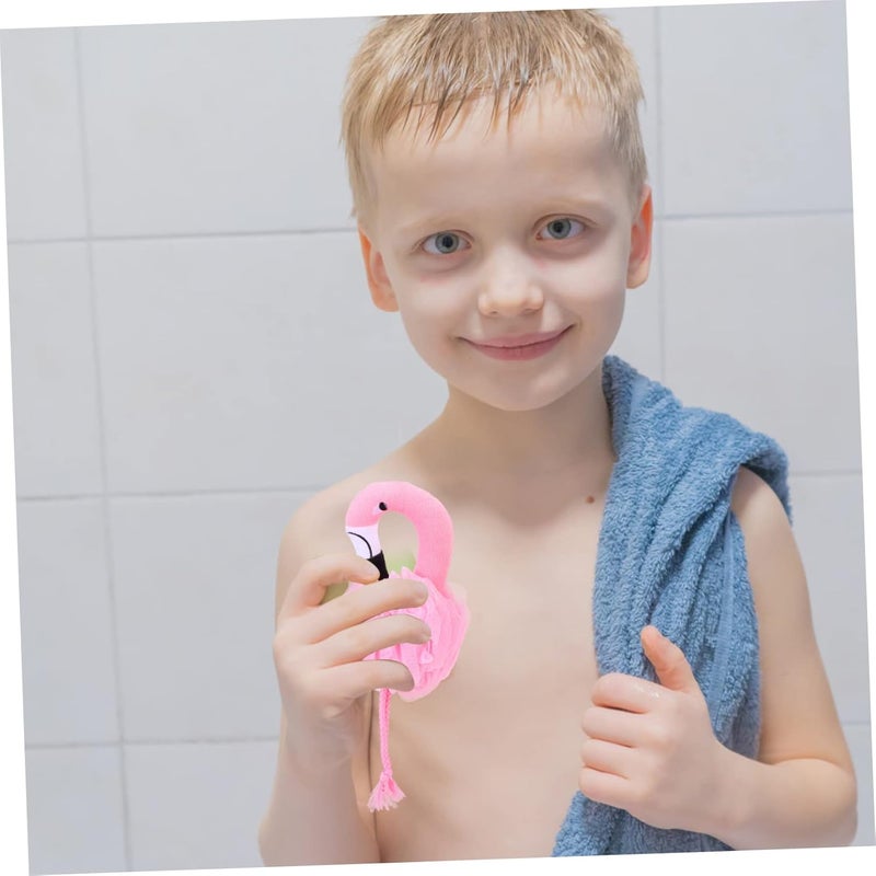Flamingo Bath Balls 3pcs Cartoon Mesh Shower Balls for Kids Adorable Bath Accessories - Image 2