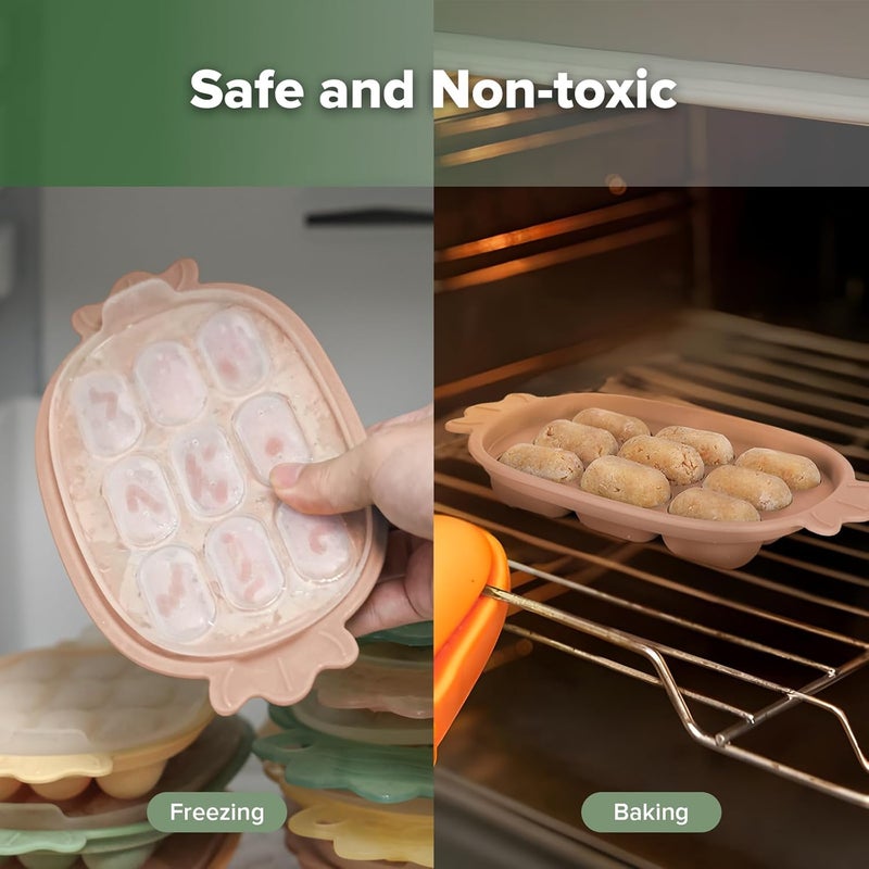 Haakaa Baby Fruit Food Feeder & Silicone Freezer Nibble Tray Combo - Image 5