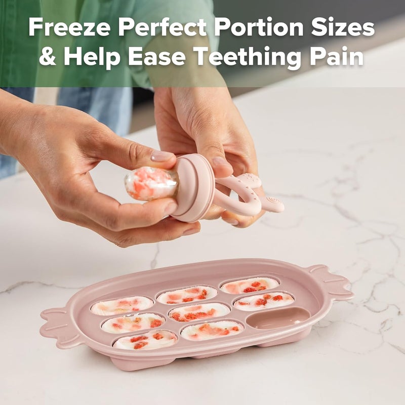 Haakaa Baby Fruit Food Feeder & Silicone Freezer Nibble Tray Combo - Image 3