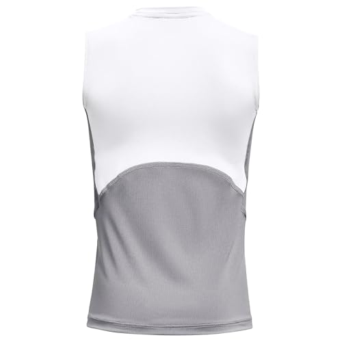 Londkaron Youth Elite Chest Protector Shirt, Padding on Chest for Baseball, Football & Softball (White/Grey, Medium) - Image 2