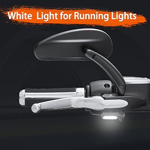 MotoParAcc Mini Handlebar Sequential LED Turn Signals, 12V Front Motorcycle Running Lights for Harley Sportster, Dyna, Road King, Softail, Honda CBR, Yamaha, Victory - Image 4