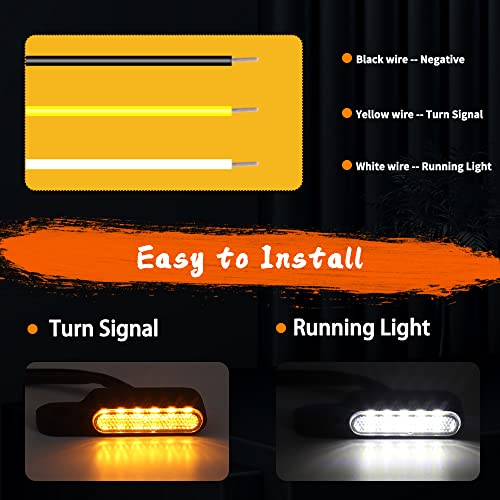 MotoParAcc Mini Handlebar Sequential LED Turn Signals, 12V Front Motorcycle Running Lights for Harley Sportster, Dyna, Road King, Softail, Honda CBR, Yamaha, Victory - Image 5